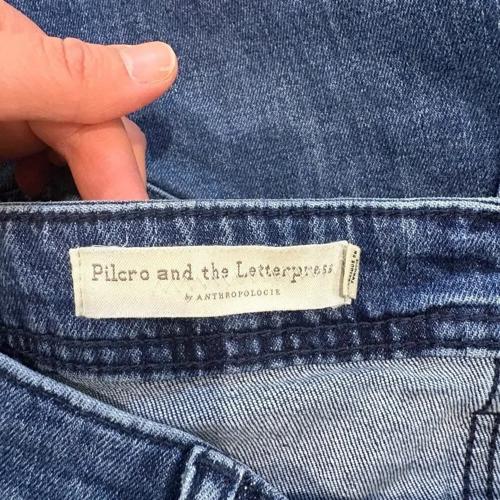 Anthropologie Pilcro and The Letterpress Slim Boyfriend Shorts Denim Women's 32 - Picture 6 of 7
